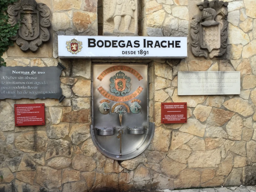 This is an image of
               the Bodegas Irache free wine fountain.