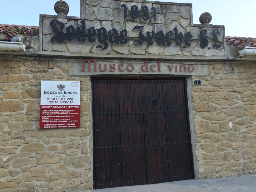 This is an image of
               the Bodegas Irache wine museum.