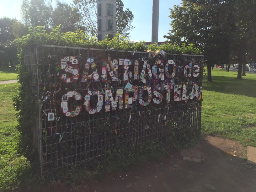 This is an image of
               the Santiago de Compostela town sign.