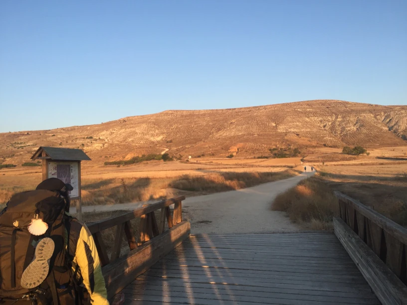This is an image of
               the trail on the Camino de Santiago.